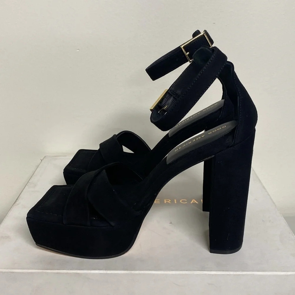 Good American Black Platform Heels - Picture 2 of 7